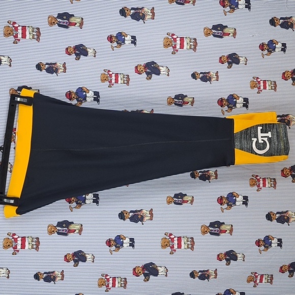 Women's Under Armour Georgia Tech compression heat gear LG athletic blue pants - Picture 6 of 8